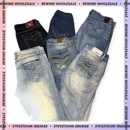 Y2K Bootcut and Flared Embroidered Jeans | RW-05