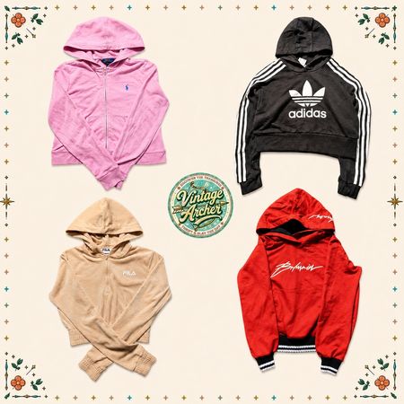 Y2K Streetwear Hoodie Drop | Branded Crop & Pullover Mix | 6pcs (CH2)