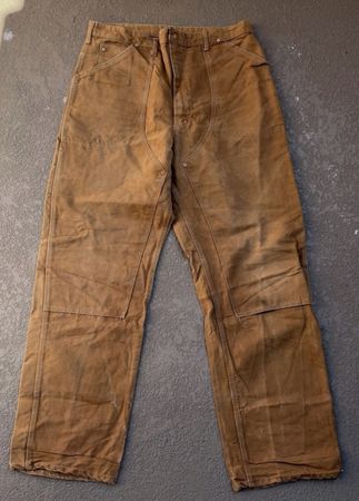 Vintage 70s/80s Carhartt Double Knee Pants Heavy Sun Faded Patina