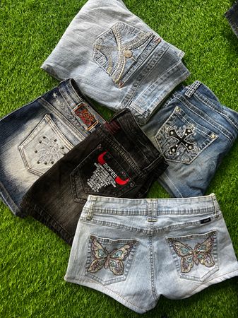 Ledes jeans y2k & mini skirts &shorts (BN 522)
