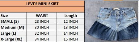 Jupe sexy en denim Levi’s upcyclée Fe-107