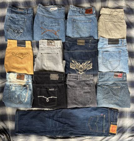 Denim hip hop pants 13 pieces