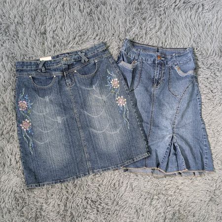 **Vintage Y2K Denim Skirt Bundle | Trendy Jean Skirts