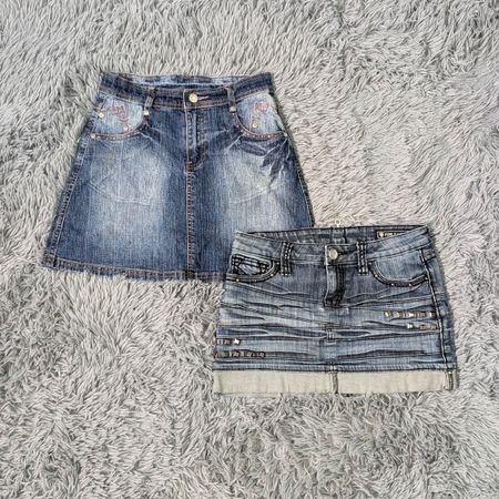 ***Y2K Low Rise Mini Denim Skirts Bundle