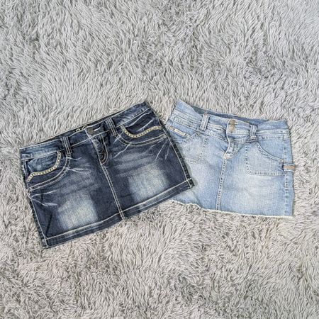 ***Y2K Denim Mini Skirt Bundle | Vintage Low Rise Denim