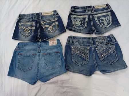 CR9599 Upcycled Mix Branded Shorts
