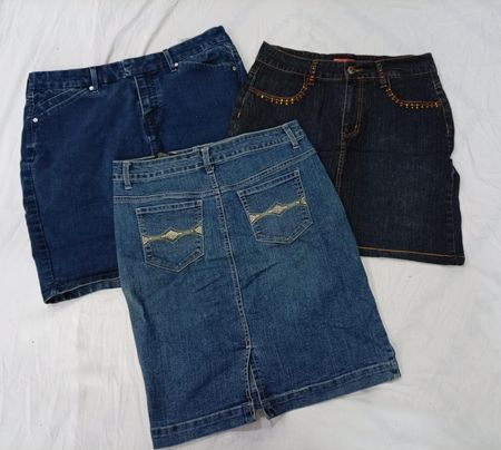 CR9605 Y2K Midi Denim Skirts