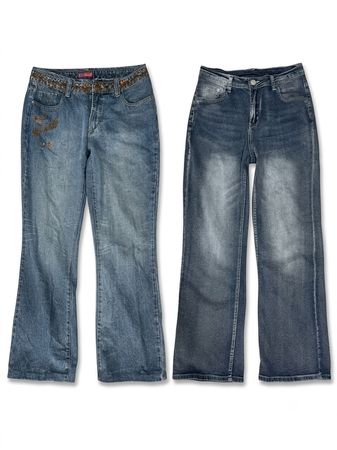 (FV-1887) Y2K Boyfriend Flared Jeans