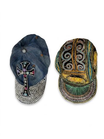 (FV-1886) Y2K Beads Detail Baseball Hats