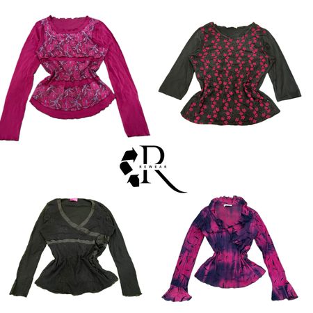 Y2K Natures Vibes Printed Full Sleeves Tops RW-2178