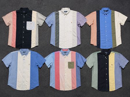 upcycle authentic Ralph Lauren  cotton shirts