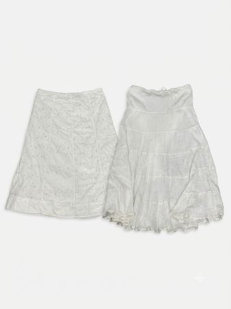 (FV-1883) Y2K White Embroidered Skirts & Peasant Tops Bundle | Cottagecore, Coquette & Boho Summer Fashion Wholesale
