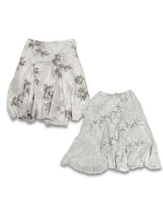 (FV-1882) Y2K White Embroidered Skirts & Peasant Tops Bundle | Cottagecore, Coquette & Boho Summer Fashion Wholesale