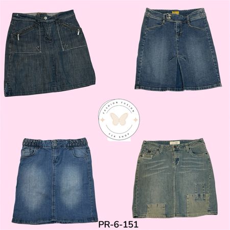 Classic Denim Midi Skirt – Timeless Everyday Style(PR-6-151)