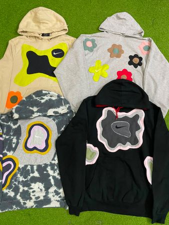 Upcycled Nike sweatshirt & hoodie patchwork #37