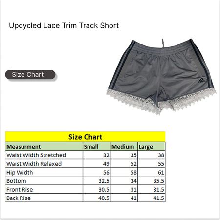 Upcycled Lace Trim Track Short
