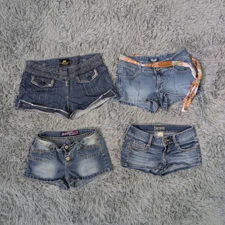 ***Y2K Micro Mini Denim Shorts Mix
