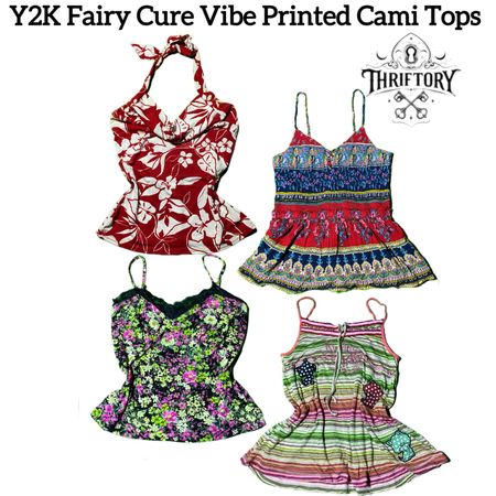 Y2K Fairy Cure Vibe Printed Cami Top TY-065