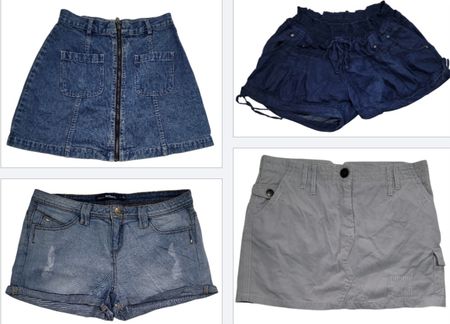 Distressed Jeans shorts and skirts 💝