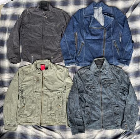 Denim zipper jackets 14 pieces