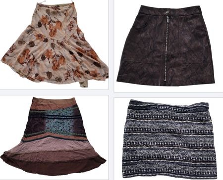 Boho to glam. Mini to Maxi skirts floral,sequin and leather mix collection 🧭.