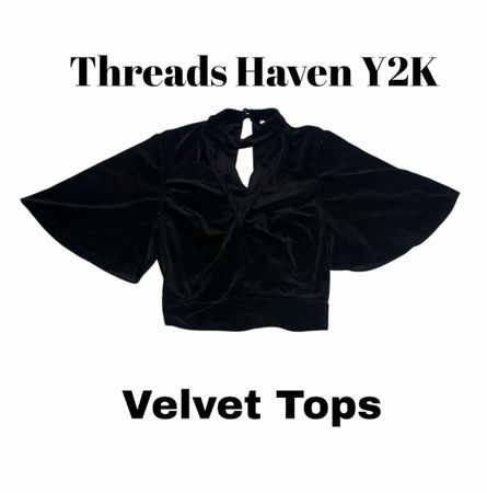 Vintage Y2K Velvet Tops & Blouses Bundle | Premium Coquette, Party & Retro Fashion Mix
