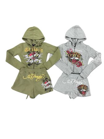 Ed Hardy Ladies Sexy Shorts Tracksuits