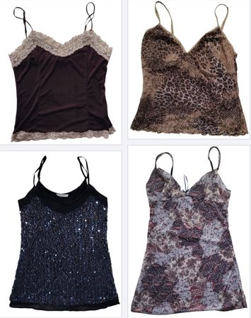 Kemis glam edit sequin,silk,lacetrim &Y2K Vibes Tops.