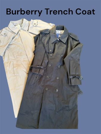 Vintage Burberrys London Trench Coat Double Breasted Beige Classic Coat