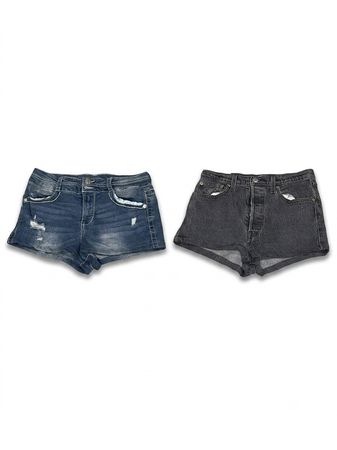 (FV-1892) Y2K Denim Shorts