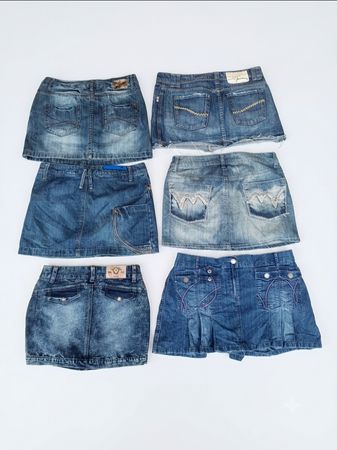 UK Summer Ready: Curated Y2K Cyber Grunge Denim Skirts(VM-45)