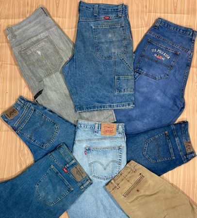Mixed branded jeans short