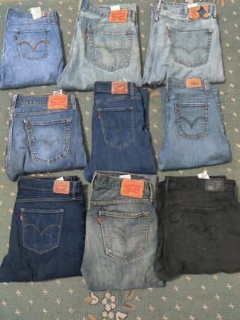 Levi's baggy and flare jeans