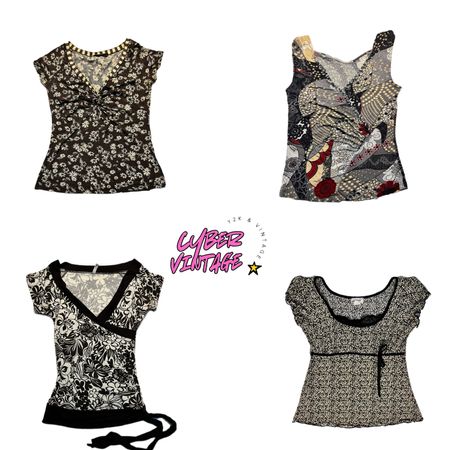 Retro Chic Vintage Tops (MH-026)