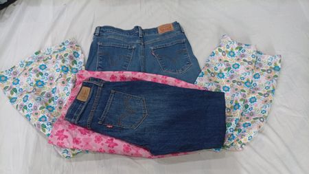 CR9625 Upcycled Levi's Flare Jeans