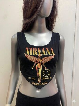 Upcycled Music Cropped Tops Y2K Style