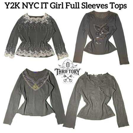 Y2K NYC IT GIRL FULL SLEEVES TOPS TY-065