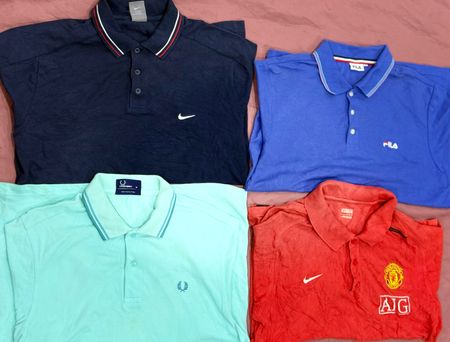 Mix collar branded t shirts