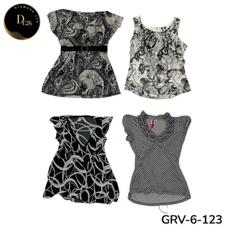 Women’s Short Sleeve Blouse – Premium Y2K Vintage Style Casual Top (GRV-6-123)