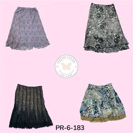 Printed Poly Skirt – Stylish Everyday Fashion Collection (PR-6-183)