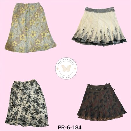 Floral Print Poly Skirt – Lightweight & Trendy Design (PR-6-184)
