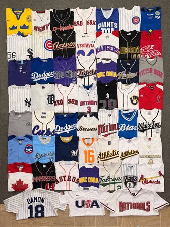 Vintage Baseball NBA jerseys 52 piece