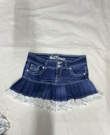 Upcycled denim Y2K skirts