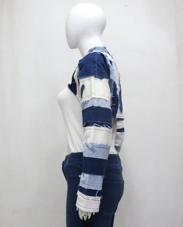 CR1878 GIACCA BOLERO PATCHWORK RICICLATA