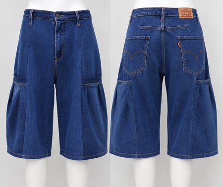 CR1877 UPCYCLED DENIM JORTS