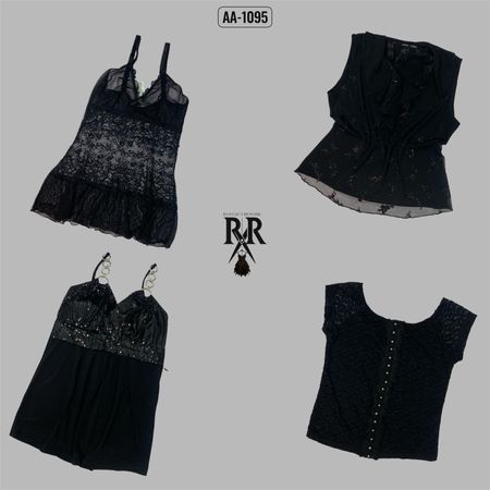 Y2K Black Gothic Mix Tops (AA-1095)