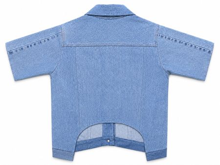 CR1879 UPCYCLED SHORT SLEEVE DENIM JACKET