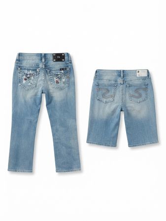 (FV-1932) Y2K Denim Capri Jeans/Pant