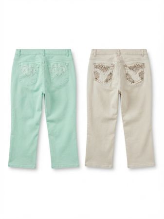 (FV-1931) Y2K Summer Colours Capri Pant/Jeans