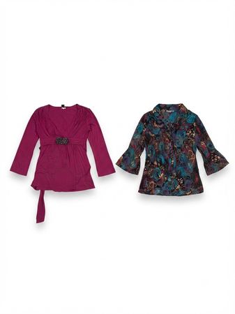 (FV-1937) Ensemble de tops Y2K Boho Paisley & Fairycore | Collection Vintage Indie Sleaze des années 2000